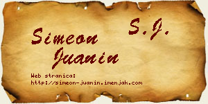Simeon Juanin vizit kartica